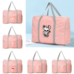 Travel Bags Luggage Weekend Overnight Bag Large Capacity Bags White Picture Pattern Series Duffle Storage Bag Closet Organizer