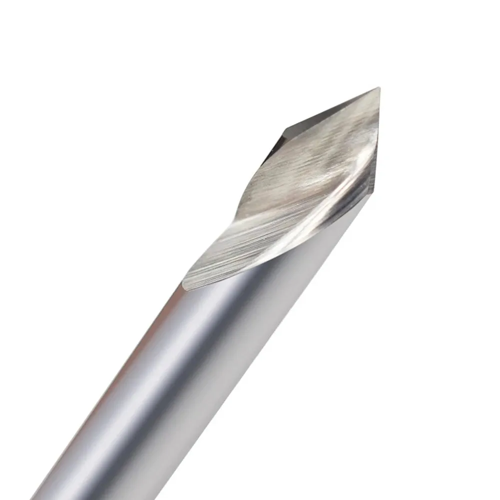 

1pc 3.175mm Shank V-Shape Tip End Milling Carving Cutter 20/30/45/60 Degrees Milling Cutter Tip Carbide 3D Engraving Bit Tool