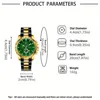 New Fashion Trend Men's Quartz Watch Luxury Classic Stainless Steel Band Men's Watch Calendar Wristwatch 4