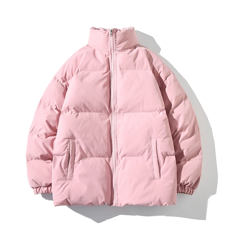 Streetwear Oversize Stand Collar Warm Women's Winter Jacket Solid Color Parka Fashion Casual Winter Coats for Woman Winter New