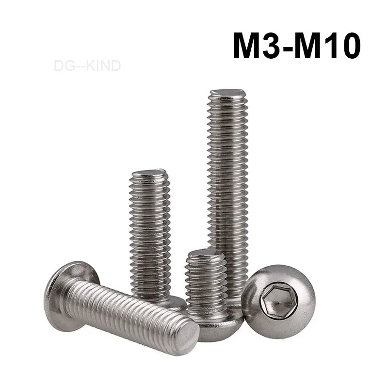 

Round hexagonal screws, a4 stainless steel hexagonal screws, allen screws, m3 m4 m5 m6 m8 m10