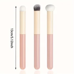 Soft Mushroom Sponge Head Makeup Brush Set - Foundation, Concealer & Lip Powder Puff Tools (3PC Pink)