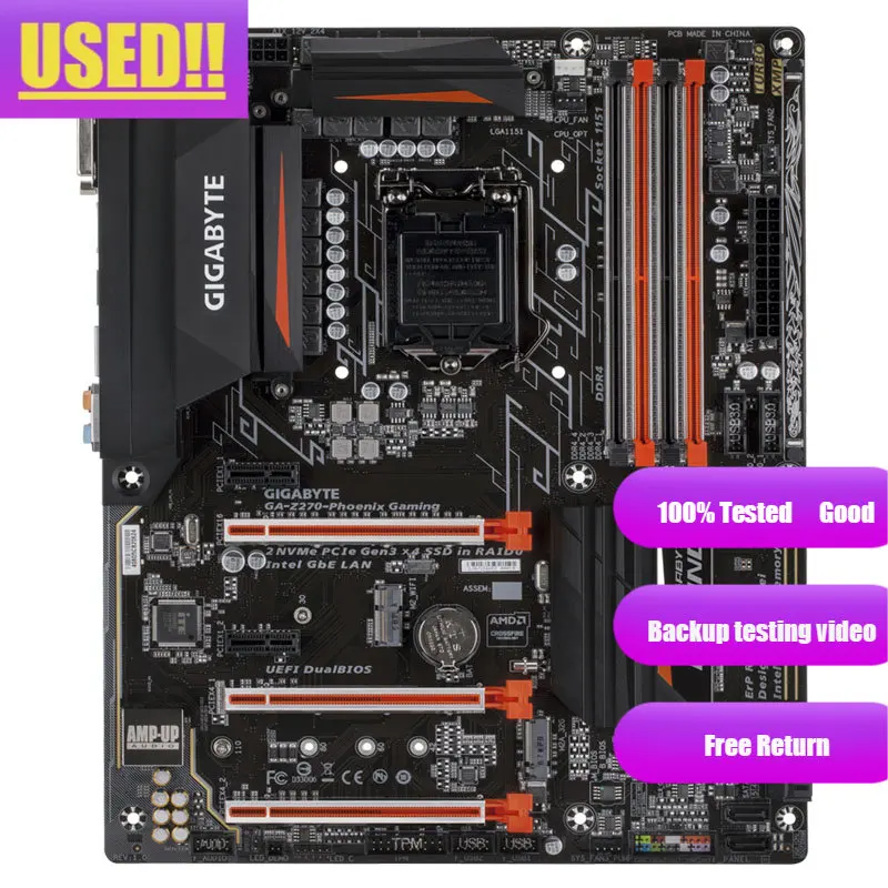 Scheda Madre Da Gioco Gigabyte Ga-Z270-Phoenix Z270 Socket Lga 1151 Ddr4 Supporta Cpu I7 6700K 7700K