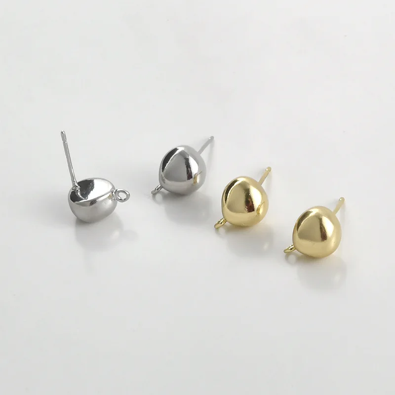 구리 도금 14k 골드 색상 유지 불규칙한 특수 모양의 스터드 귀걸이 DIY 수제 귀걸이 액세서리 재료
