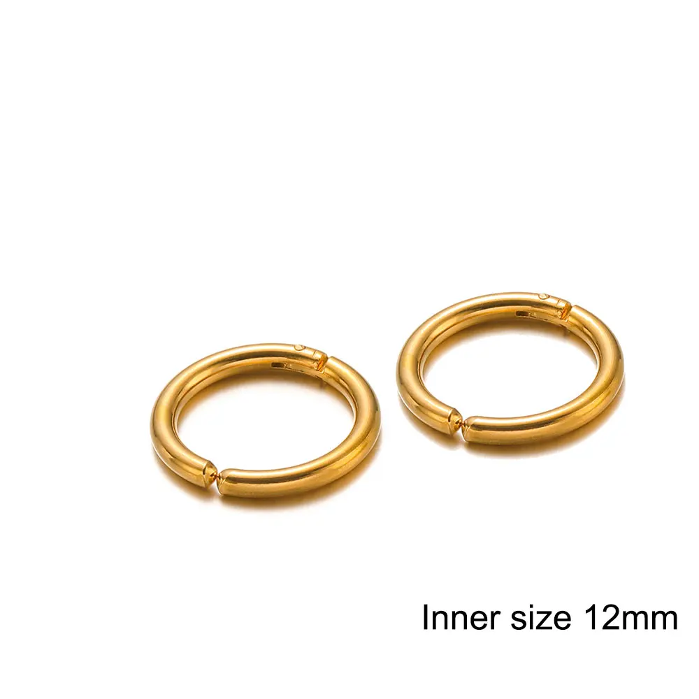 6Pcs Stainless Steel Without Hole Earring Clip Earring Hoops Without Drilling for Women Men Piercing Earrings Jewelry