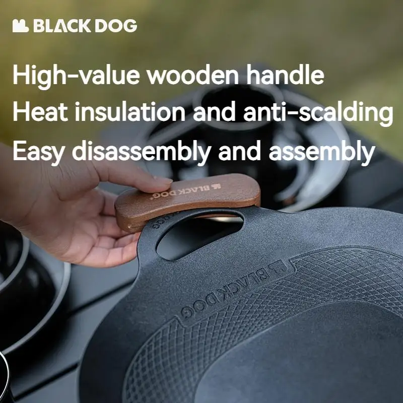 Naturehike BLACKDOG Grill Pan Non-Stick Outdoor Camping Travel Frying Pan Barbecue Baking Tray Plate Cookware Large Insulation