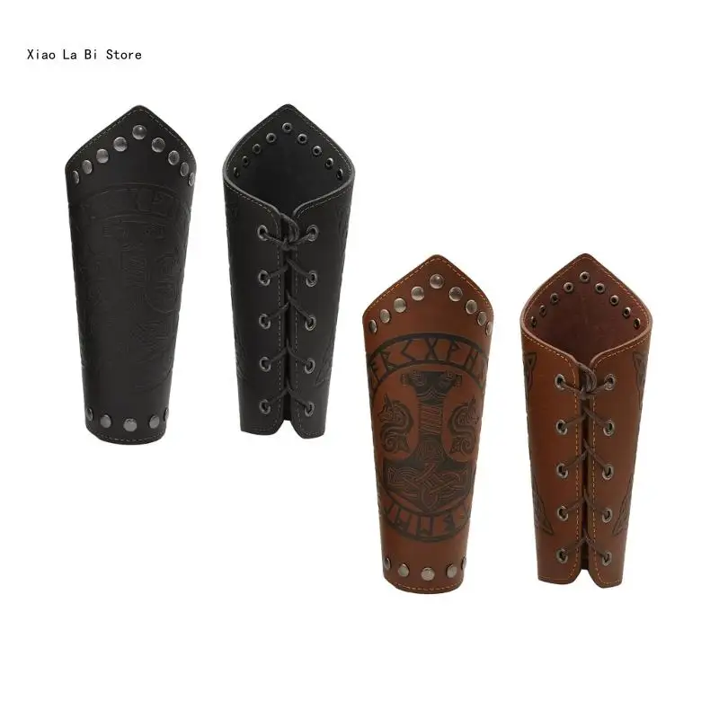 

Armband Leathers Men Punk Wide Arm Guard Wristband Bracelet for Outdoor XXFD