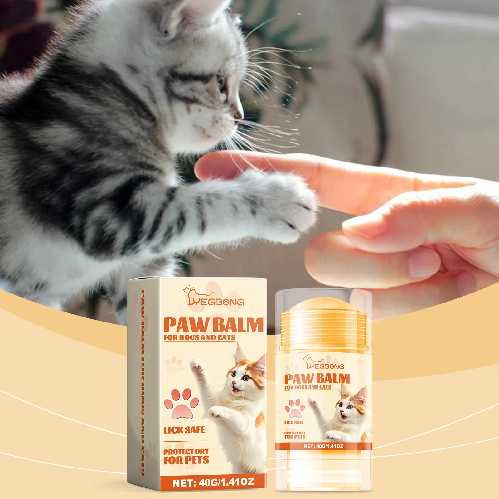 Pet Paw Care Stick, Pet Sole Moisturizing Care, Anti-drying and Cracking, Softening Sole Paw Cream