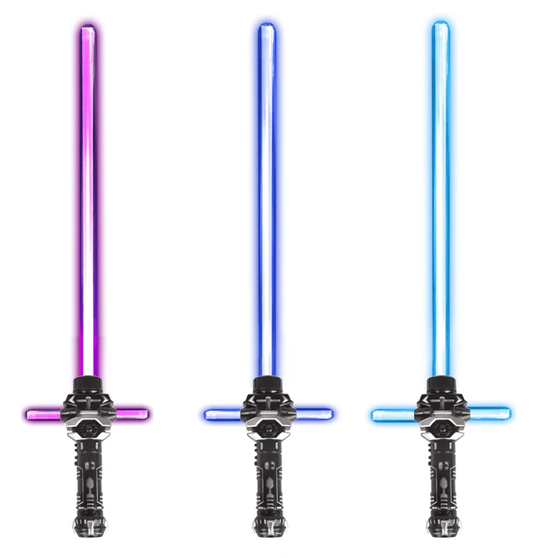 Set di giocattoli con spada Laser 2 pezzi con suono 7 colori e illuminano i  giocattoli con spada Laser elasticizzata per regali di compleanno per  bambini