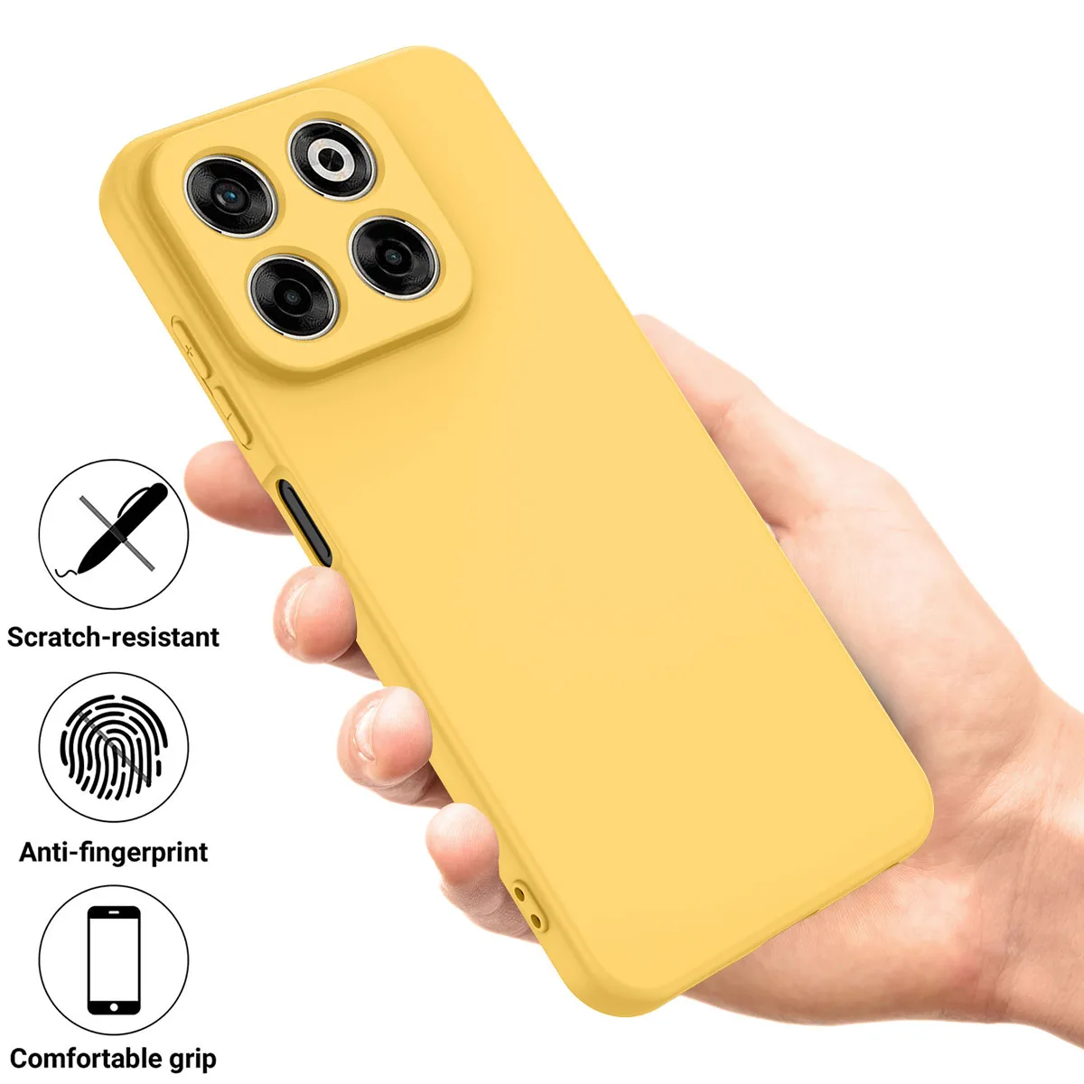 Ultra-Thin Silicone Anti-Fall Case with Soft Skin-Feel and Shockproof Bumper
