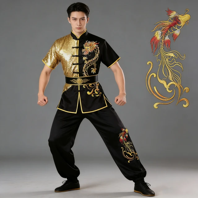 Uniforme traditionnel chinois pour hommes et femmes, uniforme de Wushu, ensemble de vêtements de Kung Fu, uniforme d'arts martiaux, Tai Chi Kleding Taoist Shaolin 1