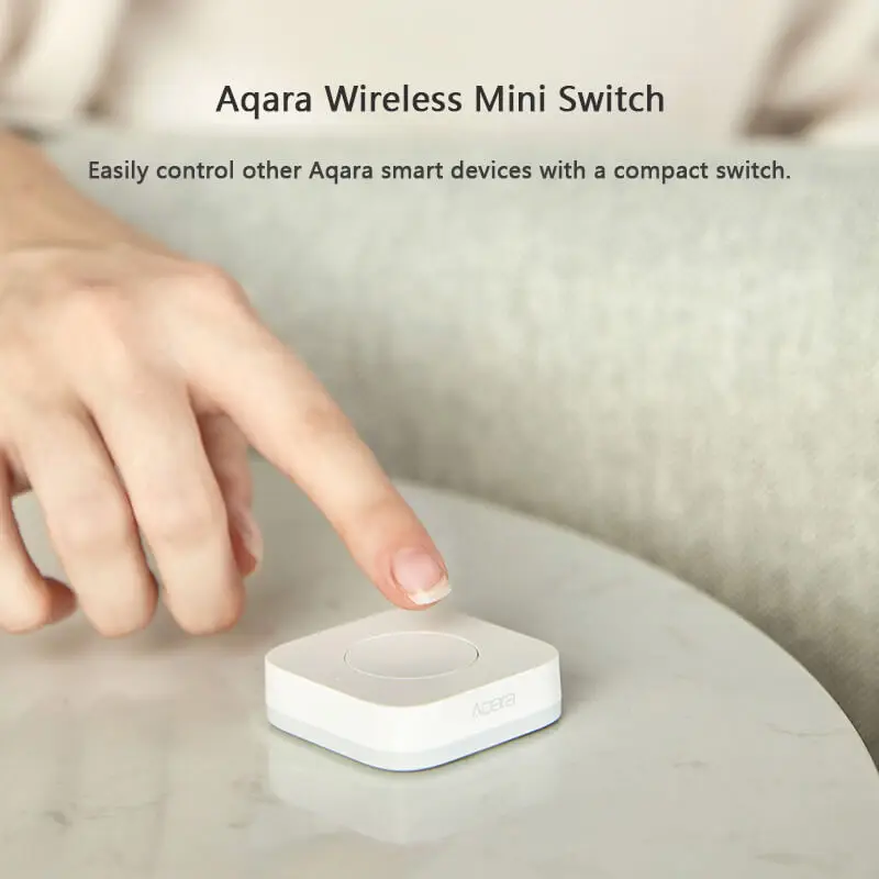 Original Aqara Smart Wireless Mini Switch Key One Button Remote Control ZigBee Sensor Wifi Switchs Work With Mi Home Homekit