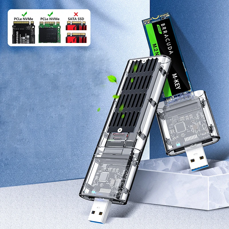 USB 3.1 SSD ܺ Ŭ Gen2 10Gbps ÷ ÷ NVMe M.2 PCIE M Ű B & M Ű  ϵ ũ Ȯ ڽ ȯ ̽