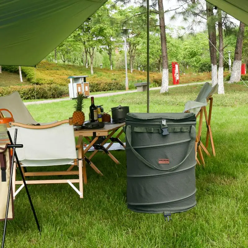 Camping Mülleimer zusammen klappbar wasserdicht Oxford Stoff Mülleimer  Outdoor Camping Mülleimer Auto Mülleimer