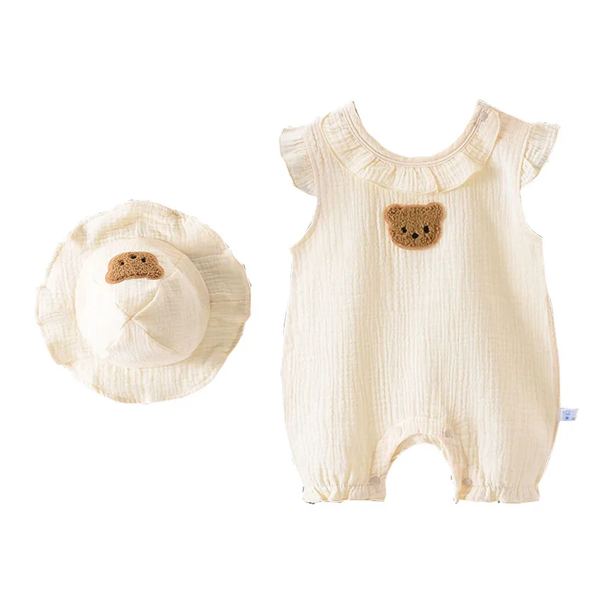 Breathable Linen Baby Rompers Jumpsuits for Summer