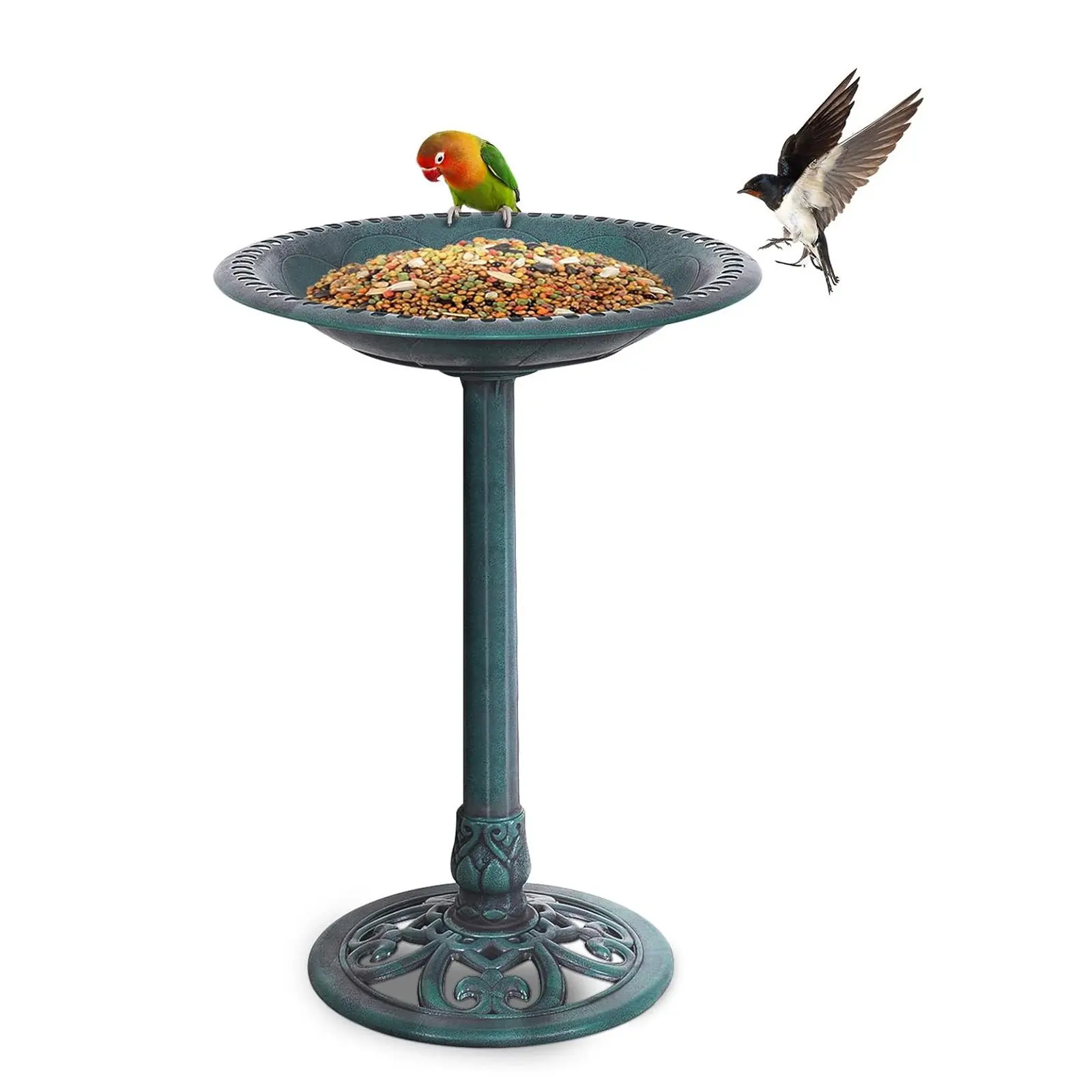 Standing Bird Bath, Retro Bird Feeder,Feeding Station Bird Feeder for Wild Birds,for Bird Bath,Feeding Area,51x72cm