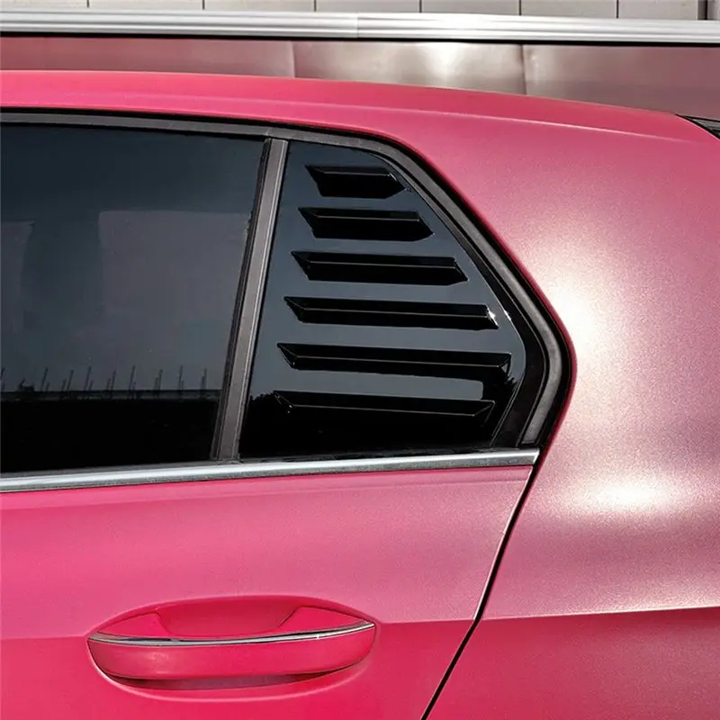 VW 골프 8 MK8 2020-2022용 유니버설 자동차 측면 후면 통풍구 커버 트림 장식 부품 (블랙)