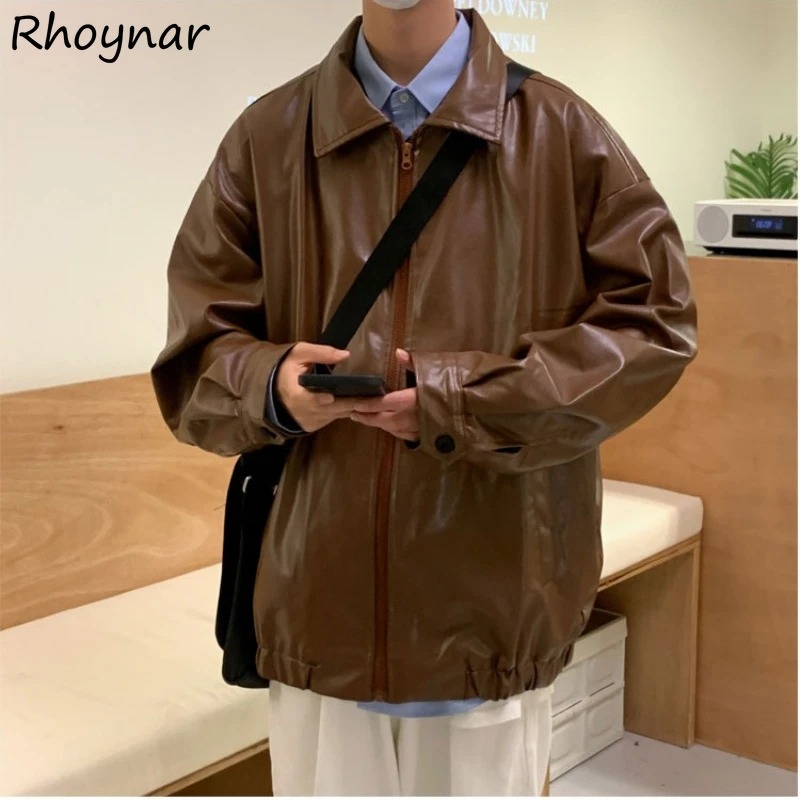 

Solid Jackets Unisex Spring Cool Couples Simple All-match Retro Korean Style Trendy Baggy Casual Chic Attractive Personality
