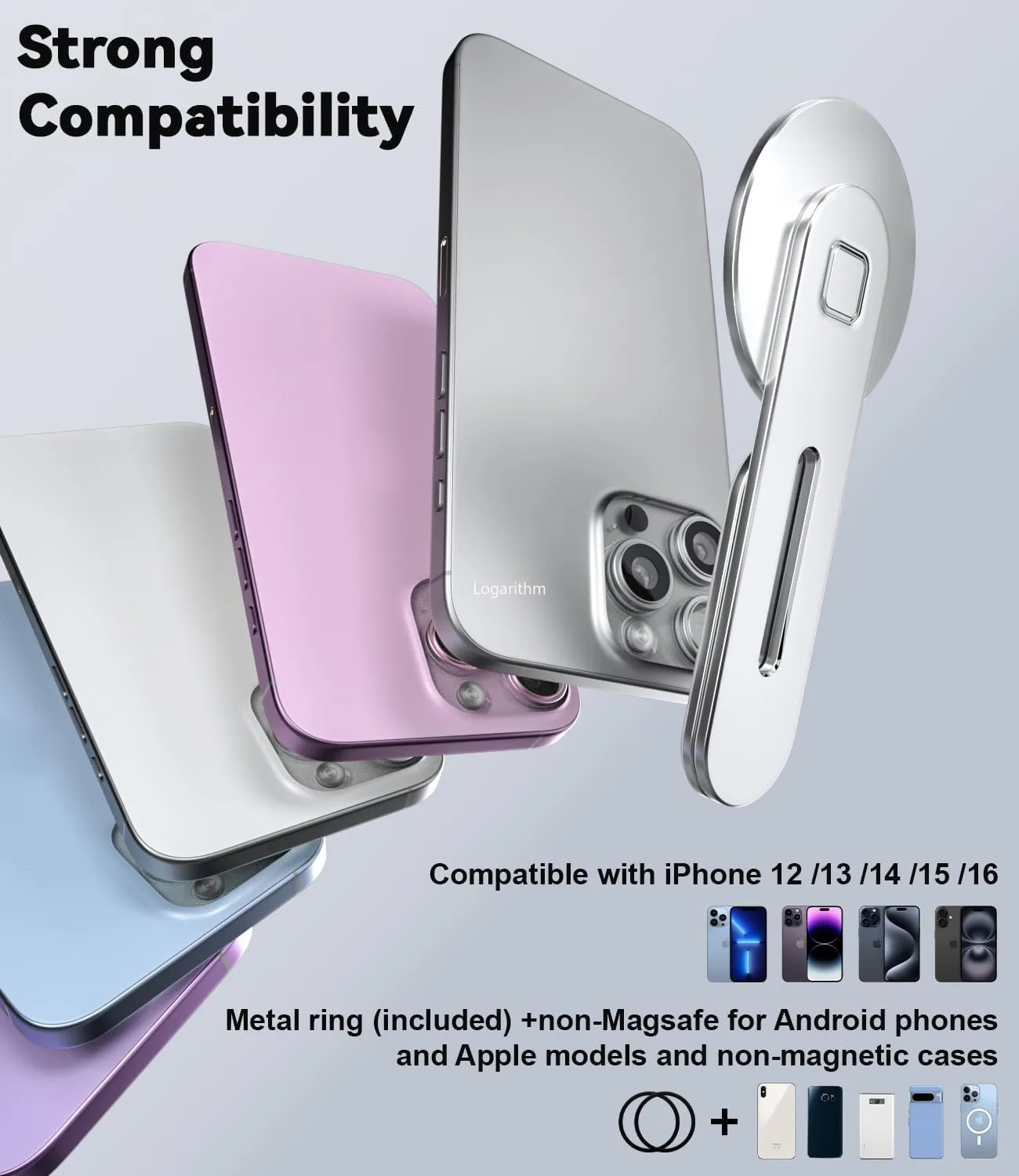 Supporto Magnetico per Laptop e Telefono 2026, Sottile e Pieghevole, per Monitor del Computer, Compatibile con iPhone 14 13 12 Series e Tutti i Telefoni - Image 6