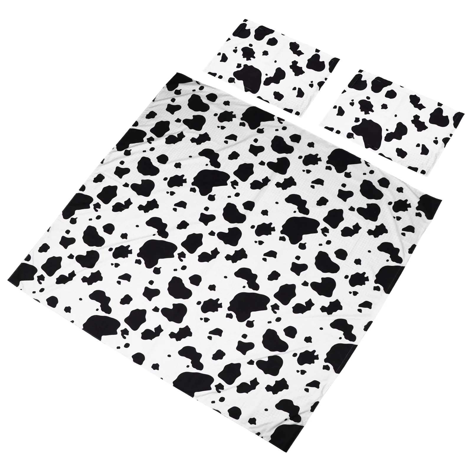 3Pcs/Set Milk Cow Pattern Bedding Modern Cartoon Cover Set with Pillowcases cotton bedding set quilt bedding set