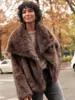 Fall Winter Women Long Sleeved Buttons Faux Fur Coat Fashion Thick Warm Solid Color Women's Casual Jacket 2024 Lady Street Coats 3