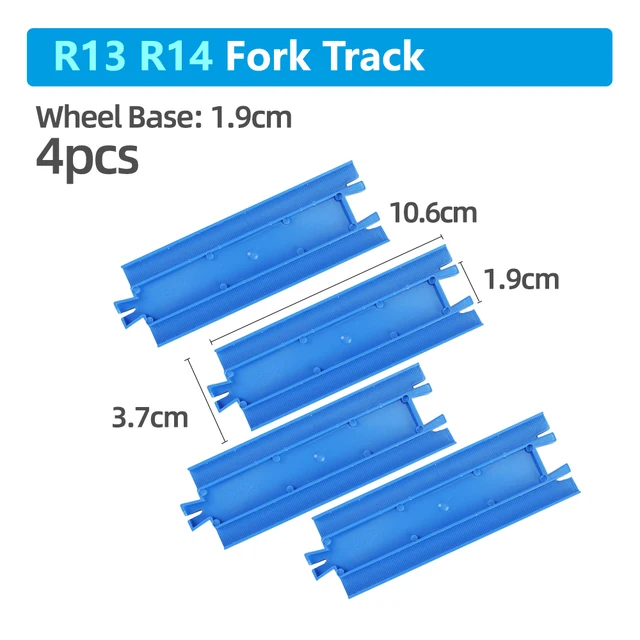All Kinds of Plastic Rail Train Track Parts Accessories Curve/Straight/Block/Bridge Tracks Gift for Boy Toys X2 4