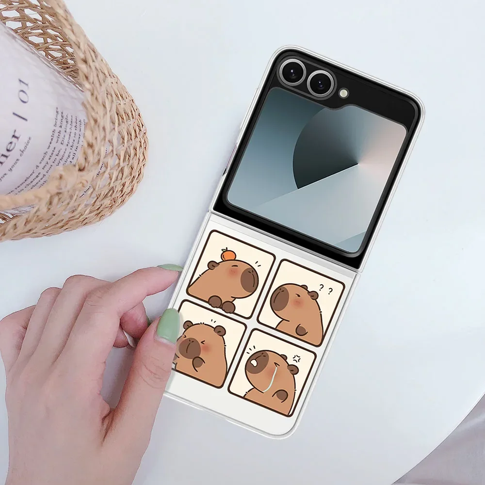 Adorable Capybara Anime Pattern Transparent Case