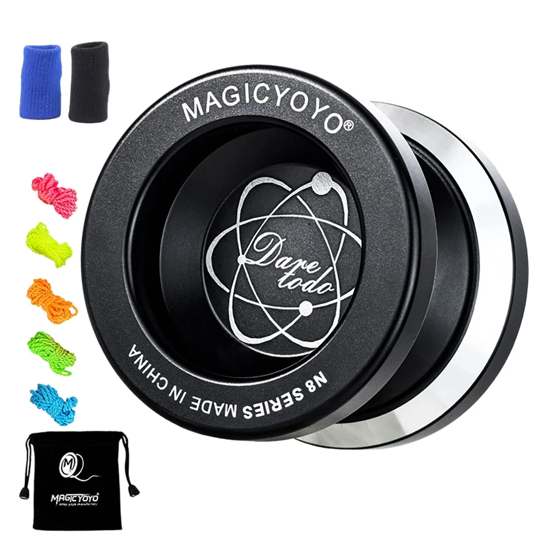 Magicyoyo Non Reattivo Yoyo N8,Yoyo Per Adulti, Yoyo In Metallo Di Piccole Dimensioni Per Bambini, Corde Bonus 5 Yo-Yo, Borsa Yo Yo