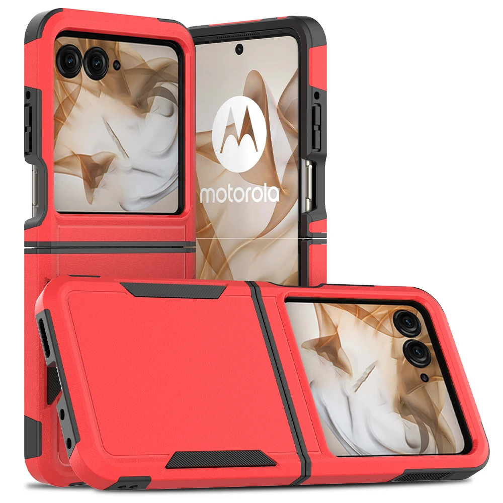 Rugged Shockproof Phone Case with Soft TPU Frame and Hard Plastic Protective Cover