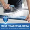 Steam Iron for Clothes 1800W with LCD Screen, Nonstick Ceramic Soleplate, Auto Shutoff, Anti-Drip, Self-Cleaning 3