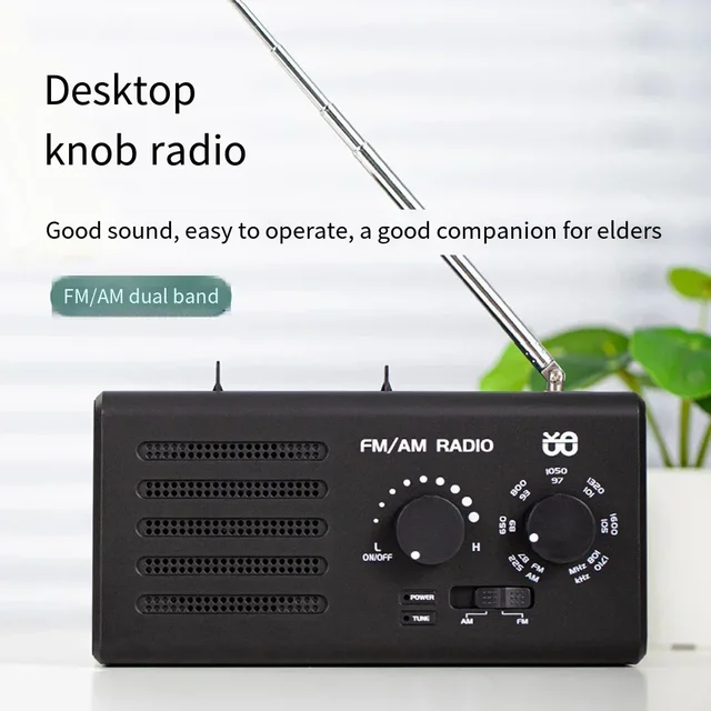 Portable Retro Radio FM AM Receivers With Powerful Handheld Radio Receiver Vintage Speaker For Elder Home