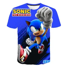 3D koszulka z nadrukami Anime Super Sonic dziecko koszulka Harajuku odzież dziecięca bluza dresowa z krótkim rękawem kreskówkowe topy dla dzieci Tshirt tanie tanio POLIESTER CN (pochodzenie) Jiangxi moda W stylu rysunkowym REGULAR Lato tops SHORT Dobrze pasuje do rozmiaru wybierz swój normalny rozmiar