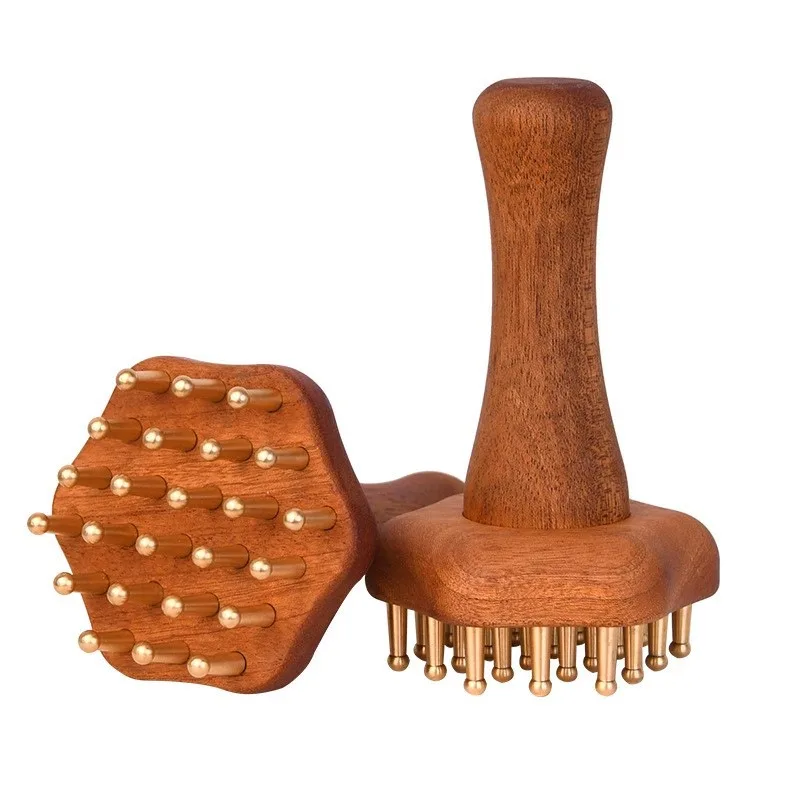 Brass Gua Sha Massage Tool for Deep Tissue Massage Lymphatic Drainage Muscle Pain Relief Head Neck Leg Body Meridian Therapy