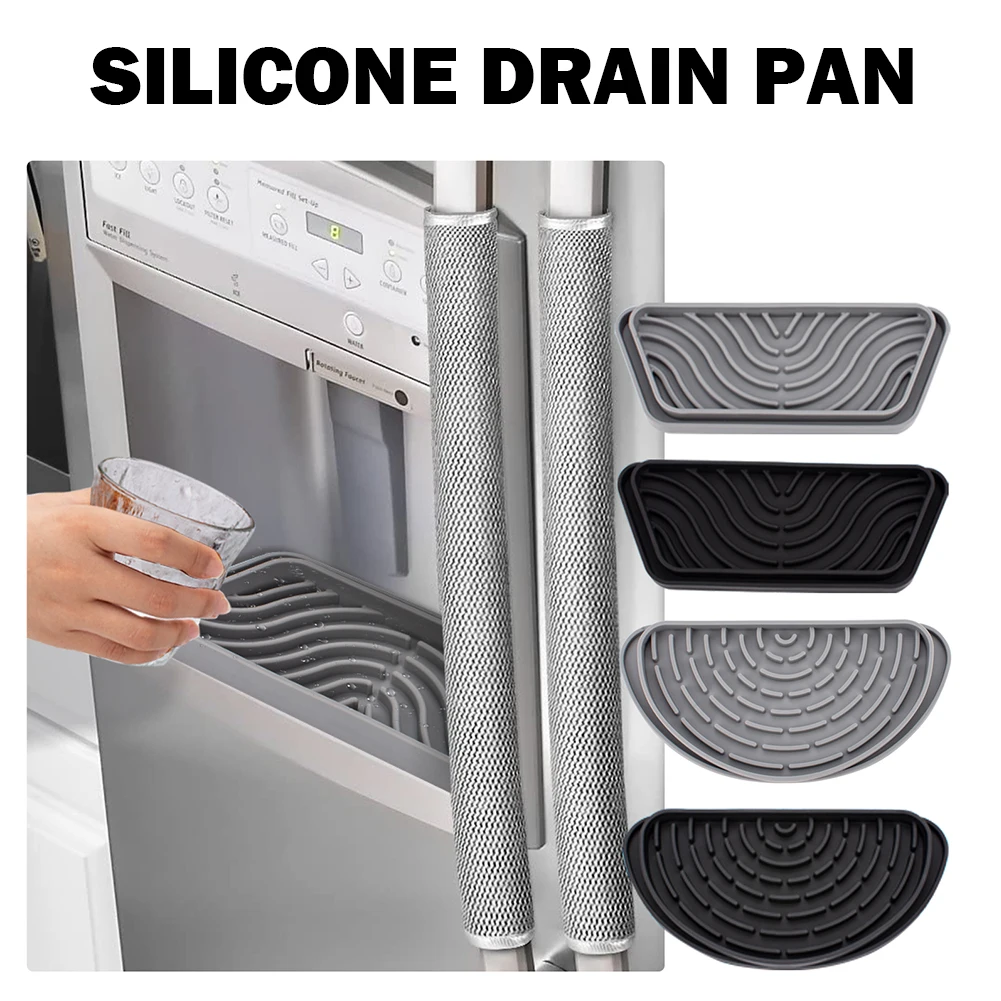 4pcs Refrigerator Drip Tray Water Dispenser Drip Pan Fridge Water Absorbent  Mat 