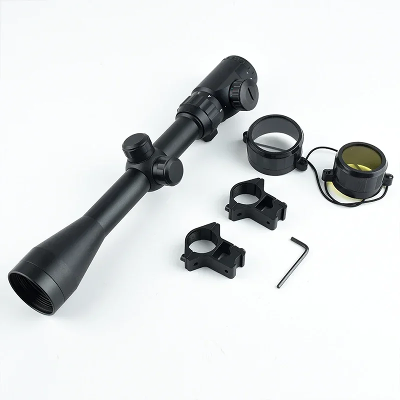 3-9x40EG Red/Green Reflex Scope Optical Hunting Riflescope Long Range Tactical Sight Adjustable Illuminated with 11mm/20mm Mount
