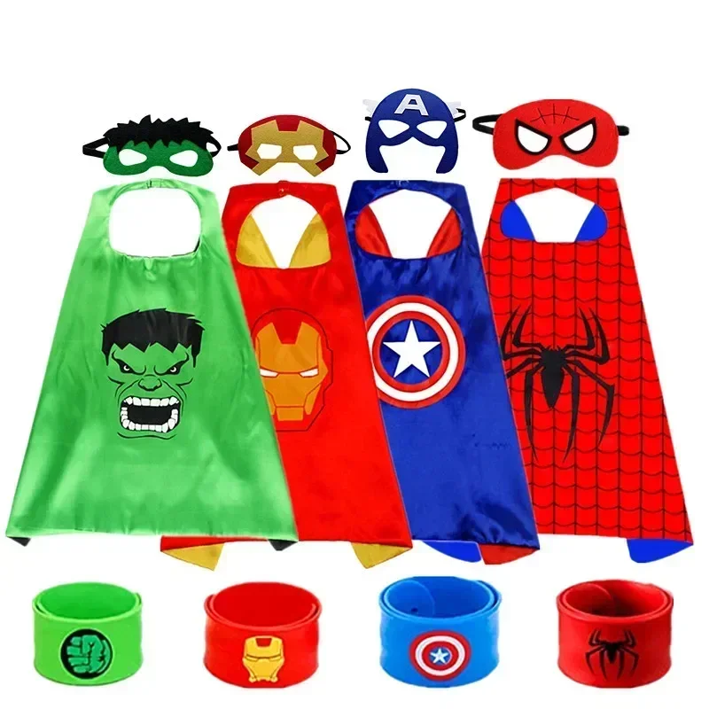 3-12Y Kinder Superheld Cosplay Umhänge Kinder Cartoon Armband Spielzeug Film Charaktere Kostüm Halloween Weihnachten Party Dress Up Geschenk