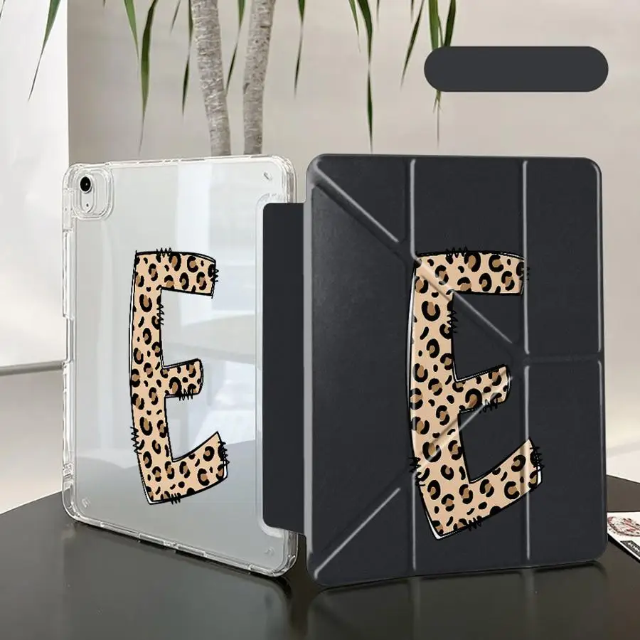 Leopard Print Tablet Case with Y-Fold Stand and Holder