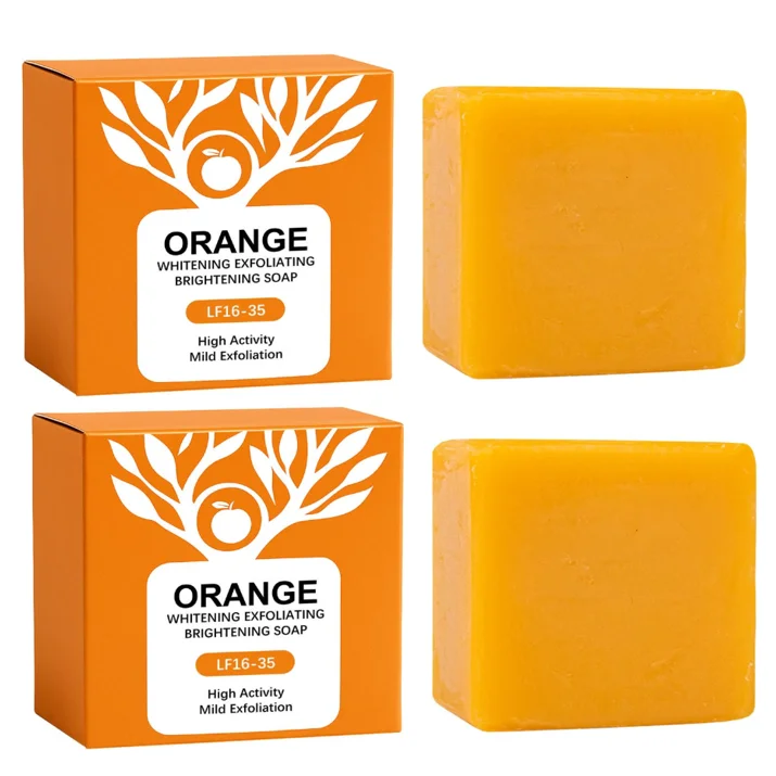 Orange Enzyme Exfoliating & Brightening Soap Bar - Gentle Cleansing and Moisturizing