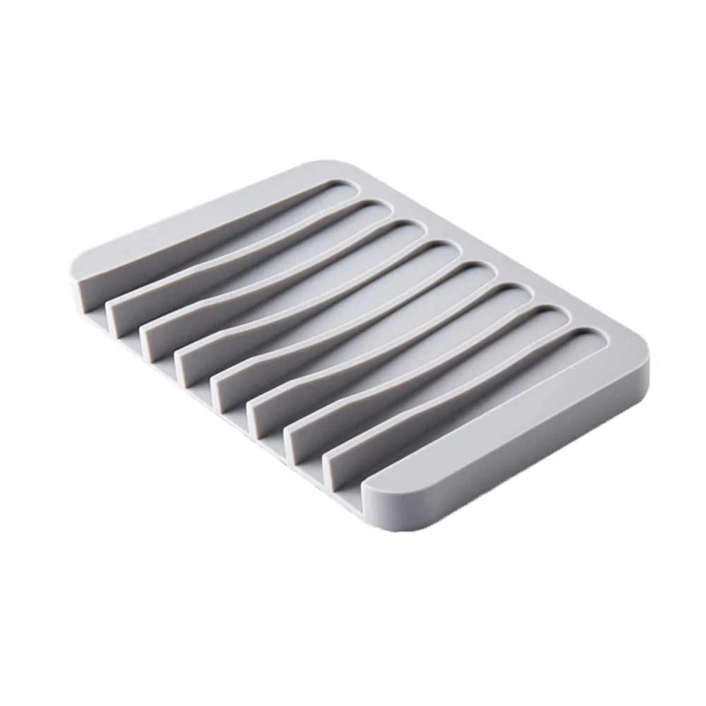 1pc Silicone Self Draining Soap Dishes Innovative Soap Holder Saver Anti-slip Mat Soap Dish Storage Rack Dispensers Soap Tray 5
