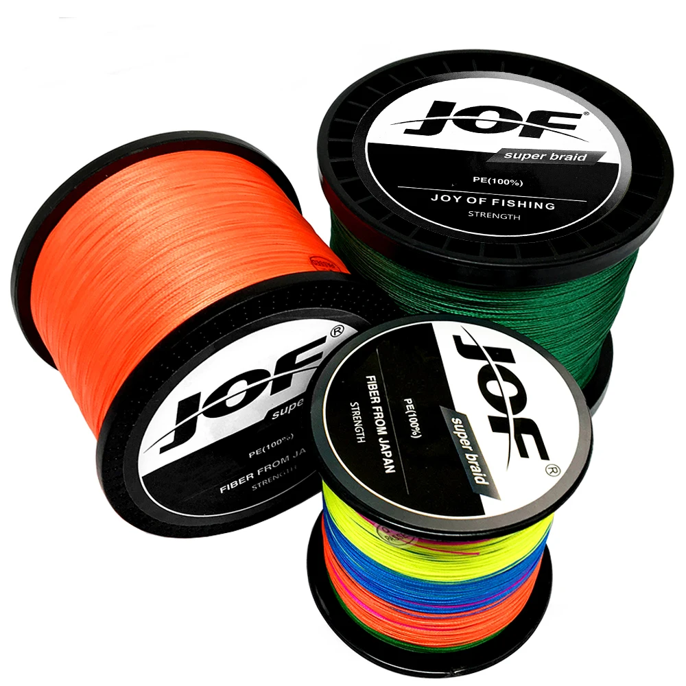 

Плетеная рыболовная леска JOF, 4 нити, 300/500/100 м, 10-80lb