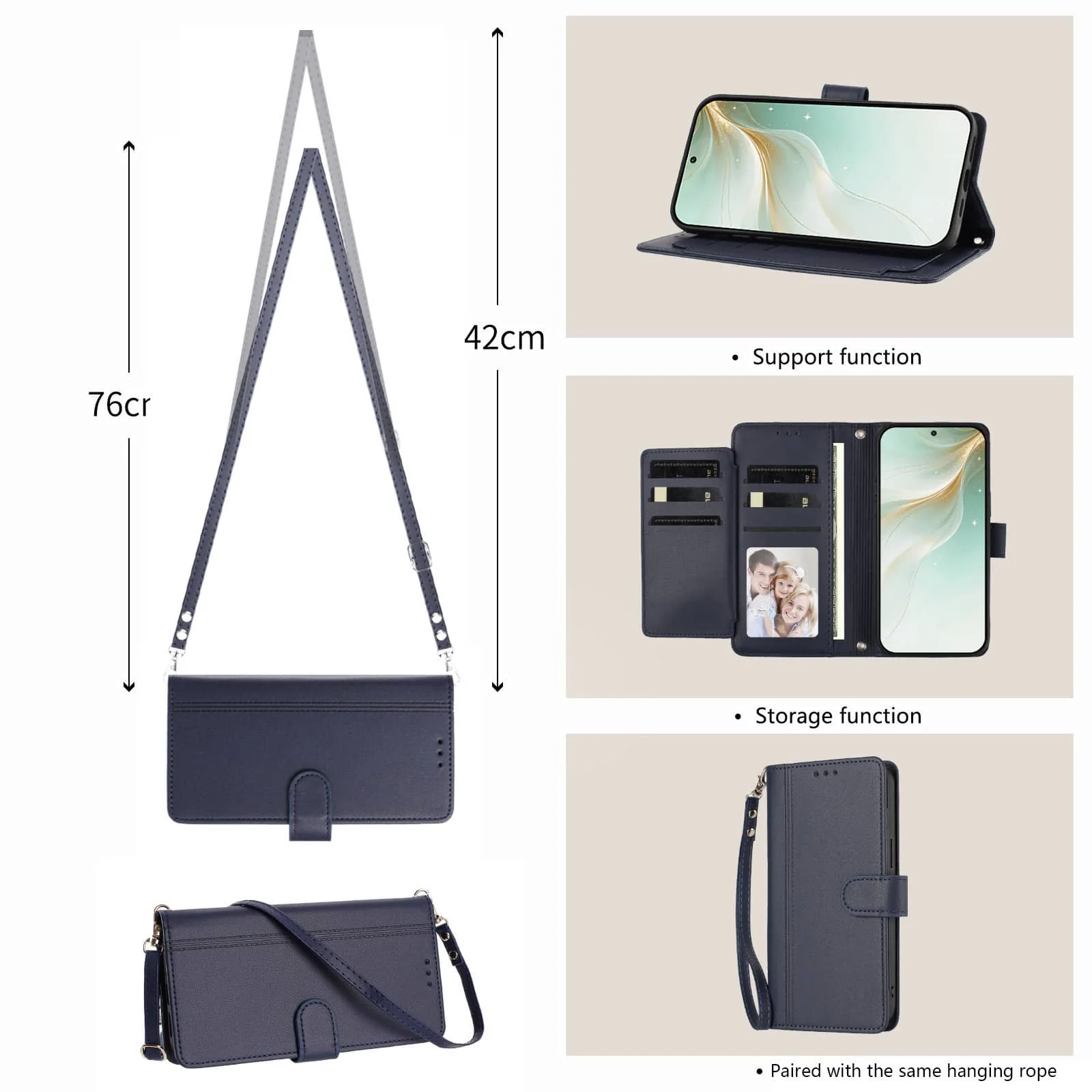 Slim Flip Magnetic Clasp Wallet Case with Enhanced Design​