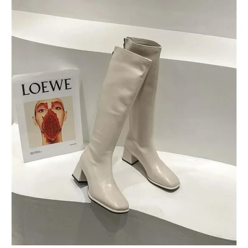 2023 New Slim Woman High Boots Fashion Women High Boots High Heel Women's Shoes Winter Soft Leather Long Boots Women Shoes