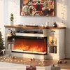 Fireplace TV Stand with 40" Electric Fireplace for 80" TV, 70" Fireplace Center with Adjustable Storage Cabinets, 2 Drawers 1