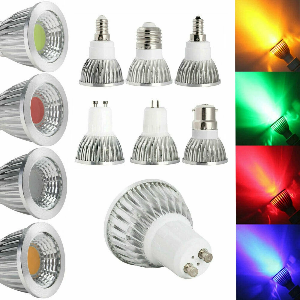 reservoir Stereotype op tijd E12 E14 E27 B22 GU10 GU5.3 LED Spotlight Bulb Dimmable COB 6W 9W 12W Energy  Saving Ultra Bright Lamp Home Party AC 110V 220V| | - AliExpress
