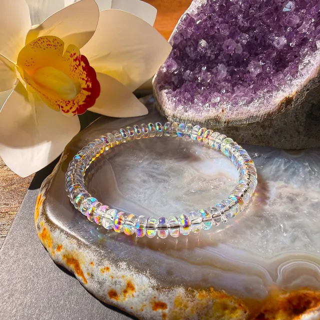 Menopause Natural Ethiopian Opal Bracelet, stretchable elastic cord jewelry, helps maintain emotional balance 2