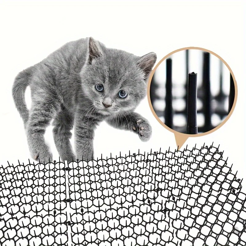 12pcs Cat Repellent Mat, Anti-cat Cushion, Staircase Balcony Gardening Anti-cat Cushion, Plastic Net To Drive Away Cats