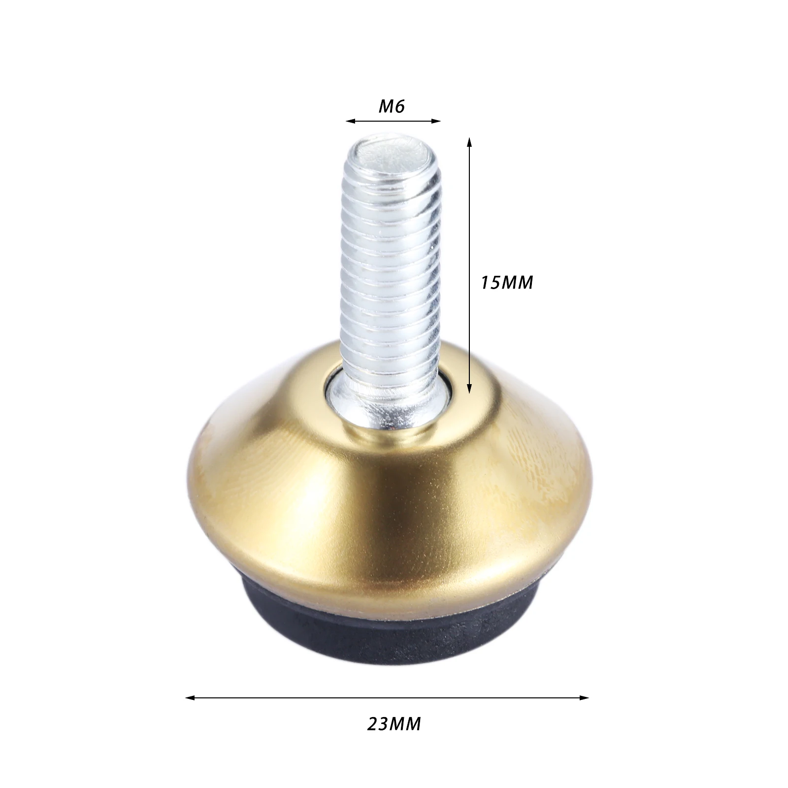 Set of 4 Adjustable Metal Furniture Levelers – Black/Silver/Gold Finish