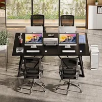 Large Computer Desk with Metal Frame for Home Office