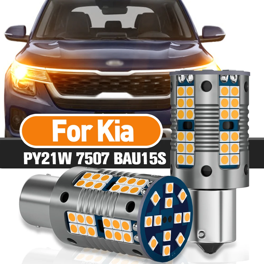 

Turn Signal Light PY21W BAU15S For Kia Sedona 1 2 3 Seltos Sorento 4 Soul Sportage Stinger Stonic Venga XCeed Canbus 2x LED Lamp