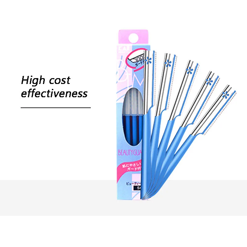 5pcs eyebrow epilator sets for women Makeup Beauty Eyebrows Hair Removal Styling Tool steel blade Facial Razor trimmer 2